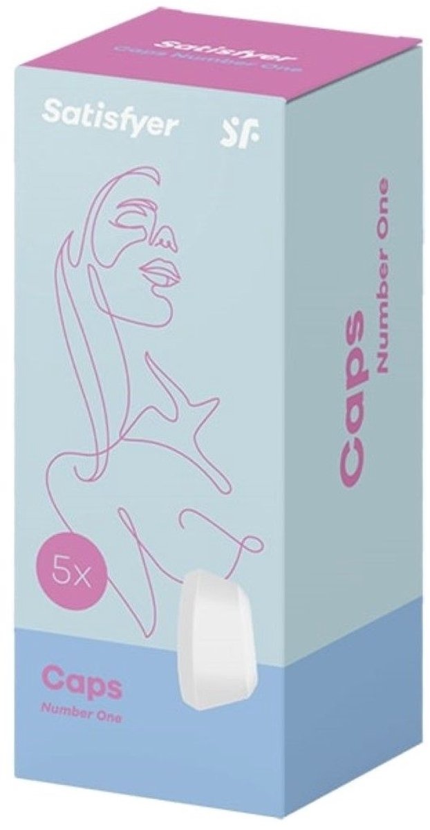 Набор сменных насадок на вакуумный стимулятор Satisfyer Caps Number One белые, 5 шт.
