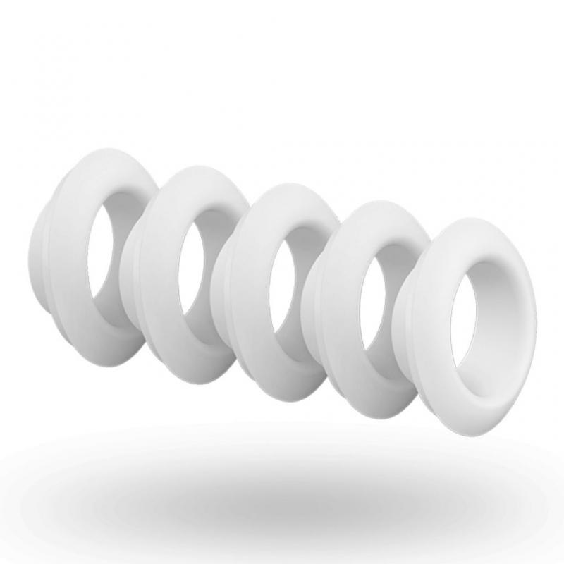 Набор сменных насадок на вакуумный стимулятор Satisfyer Caps Deluxe Climax Tips белый, 5 шт.