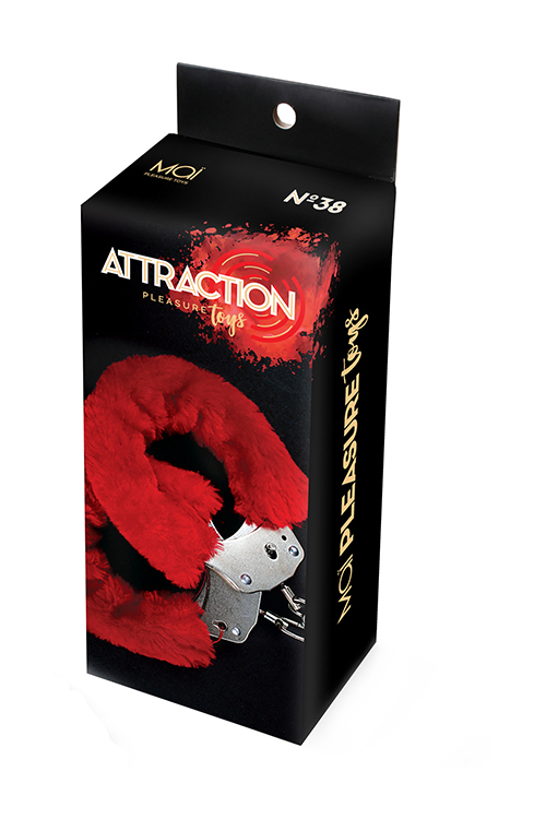 Наручники з хутром MAI No.38 METAL FURRY HANDCUFFS RED