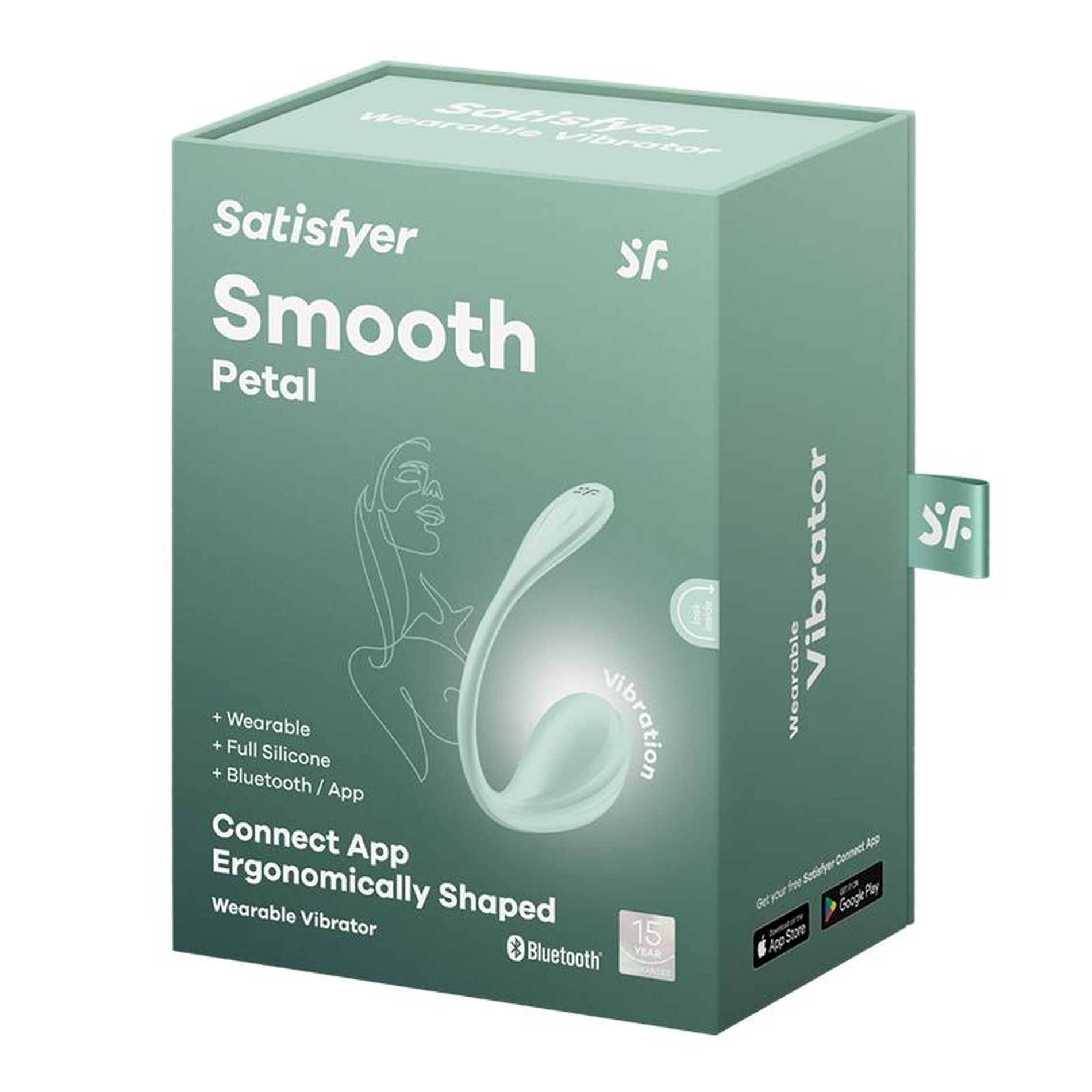 Смарт вибро-яйцо Satisfyer Smooth Petal, мятный