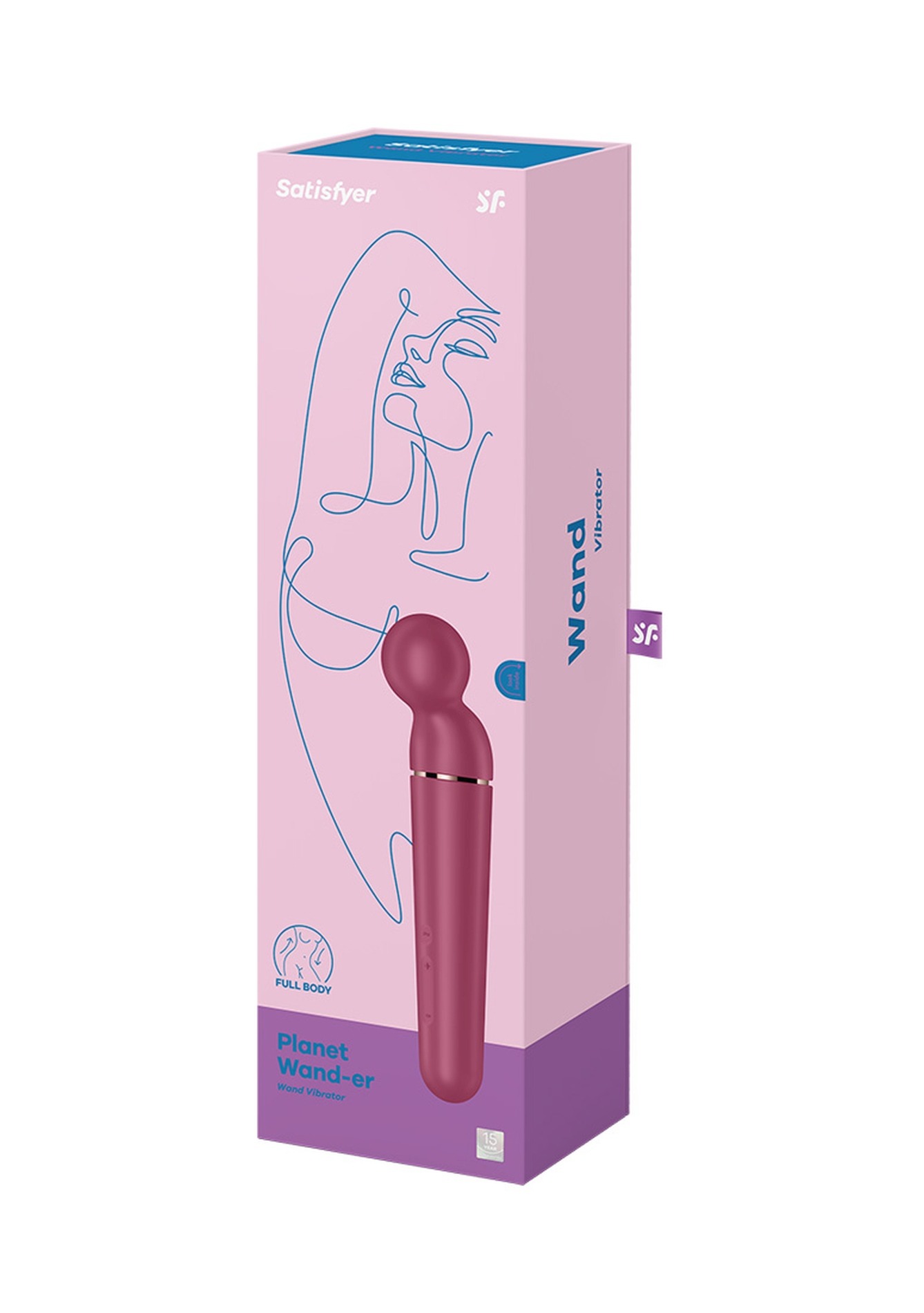 Мікрофон Satisfyer Planet Wand-er для масажу та точкової стимуляції ерогенних зон, бордовий