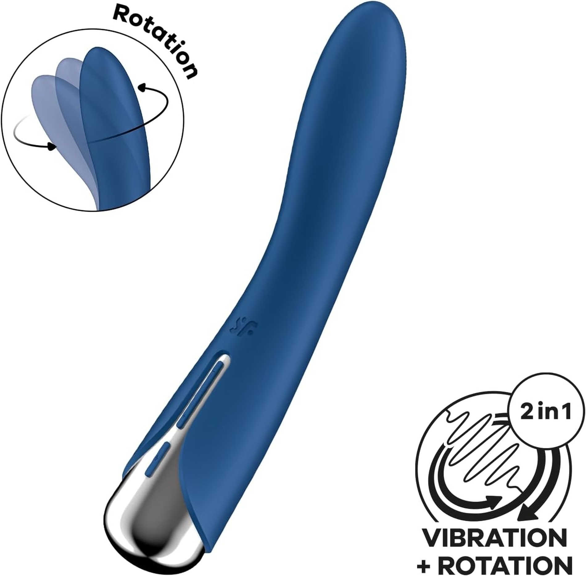Вібратор для точки G, що обертається Satisfyer Spinning Vibe 1, синій