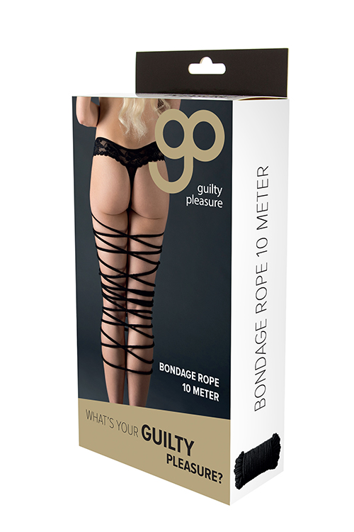 Мотузка для бондажу GP BONDAGE ROPE 10M BLACK