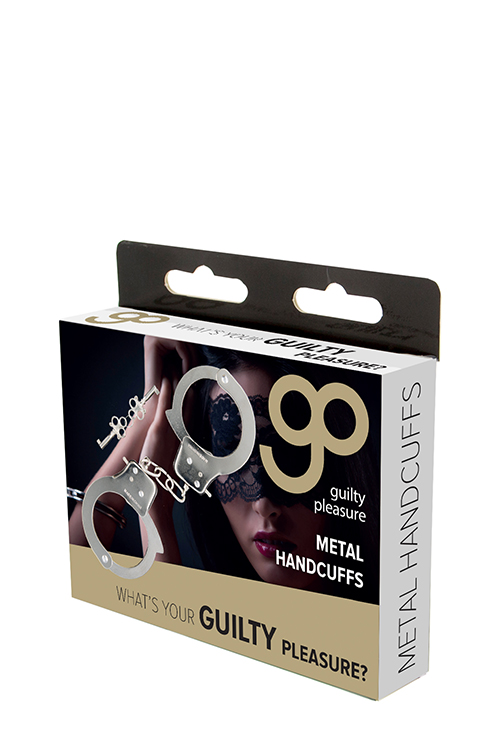 Металеві наручники Guilty Pleasures Metal Handcuffs, сріблястий