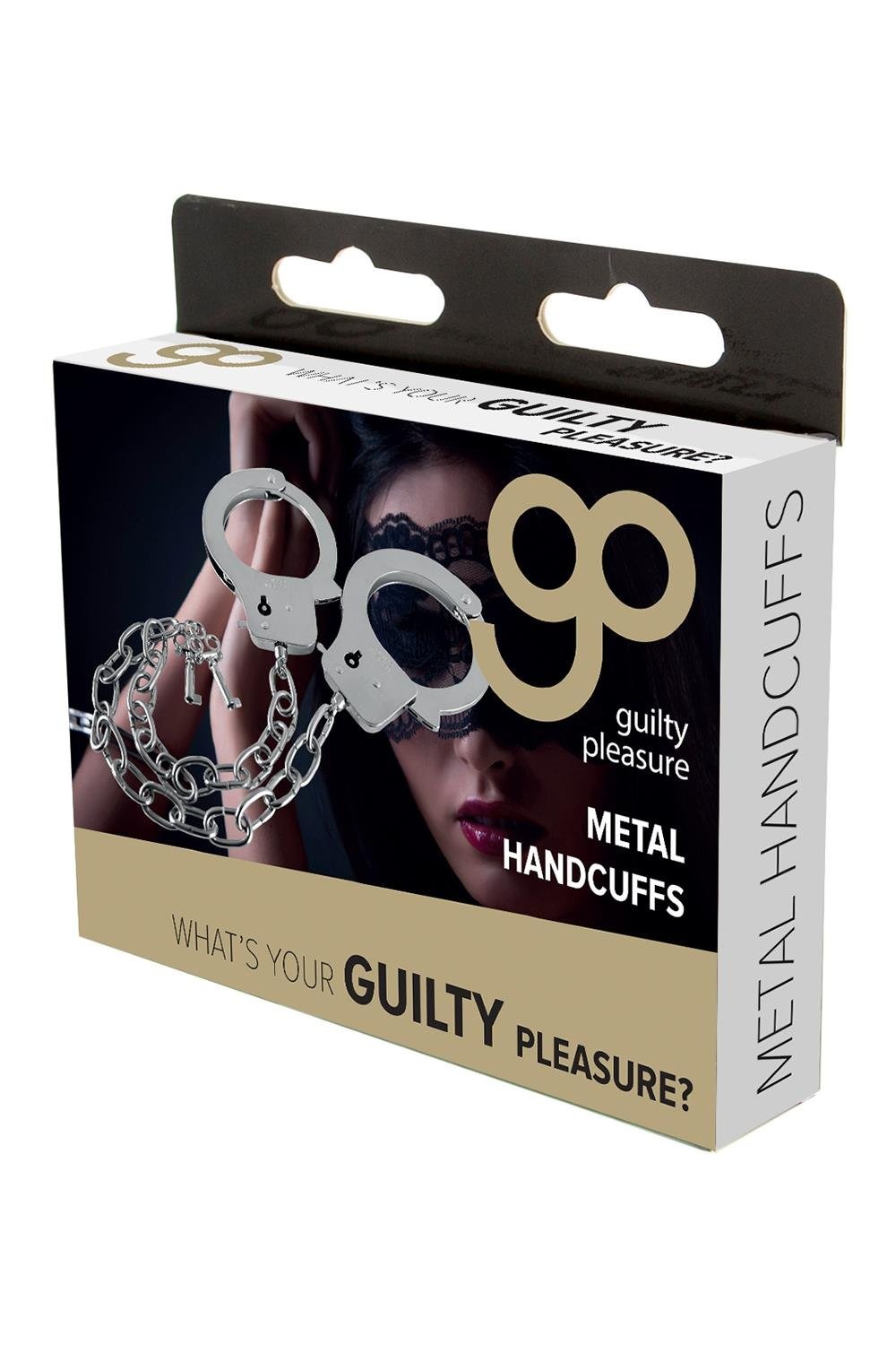 Металлические наручники GP Metal Handcuffs на длиной цепочке, серебристые