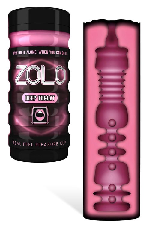 Мастурбатор із імітацією глибокого горла Zolo Deep Throat Cup, рожевий