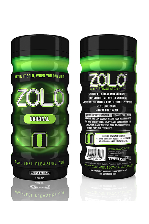 Мастурбатор у колбі Zolo Original Cup, зелений