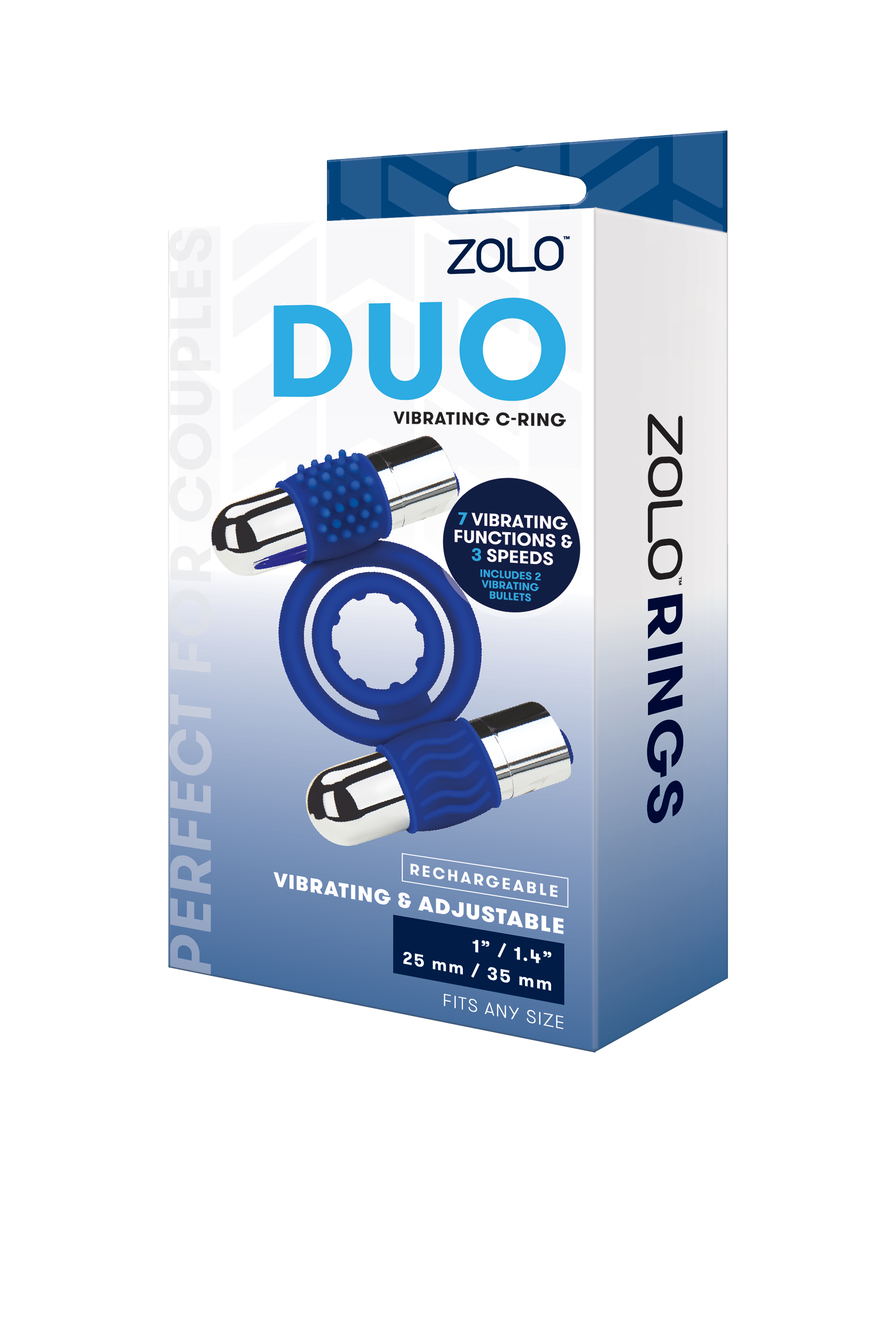 Ерекційне кільце з вібрацією ZOLO DUO VIBRATING C-RING