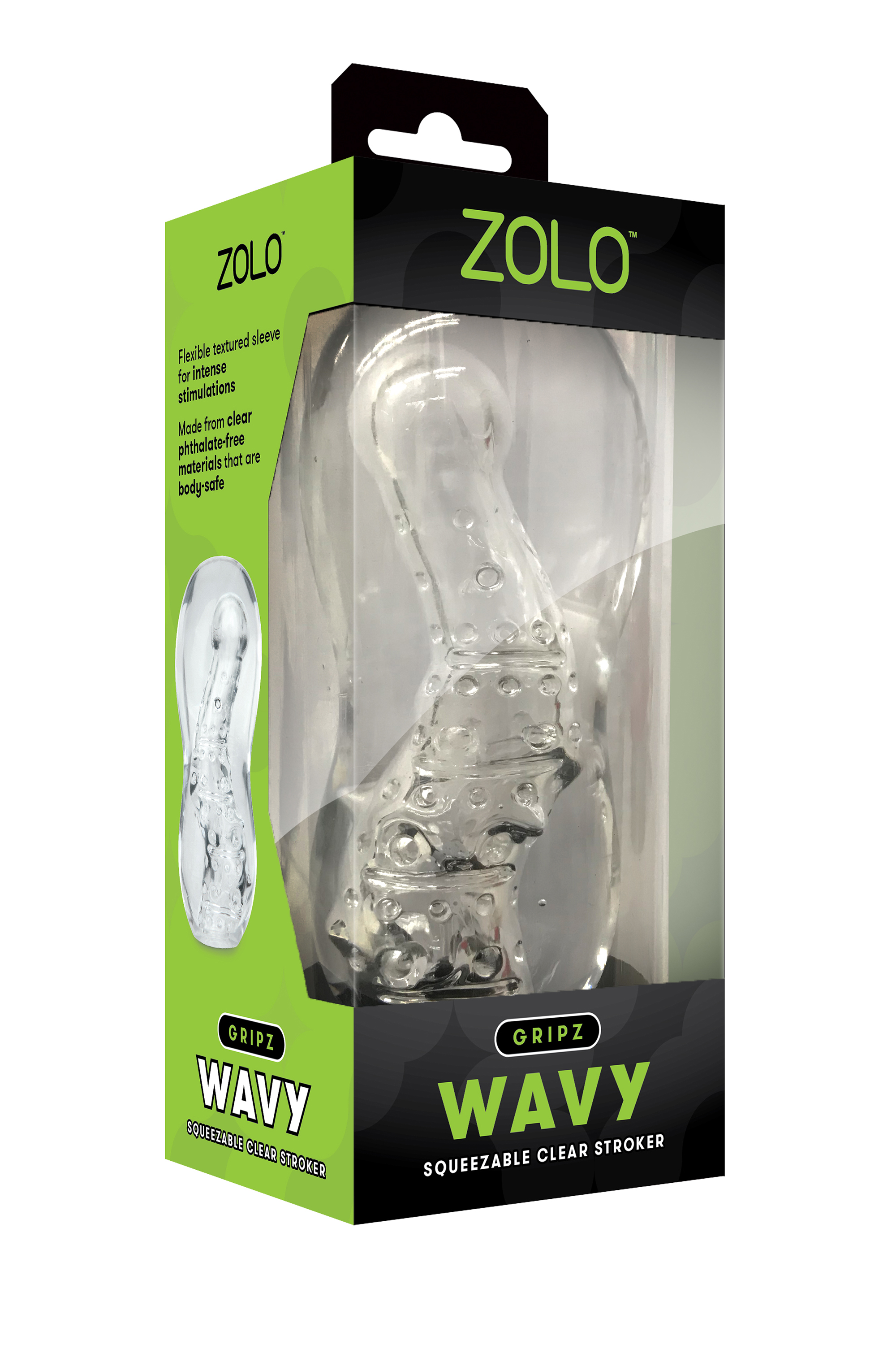 Мастурбатор прозорий ZOLO GRIPZ WAVY