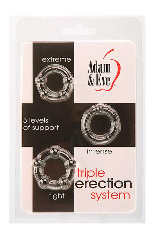 Кільця для пеніса A&E TRIPLE ERECTION SYSTEM CLEAR