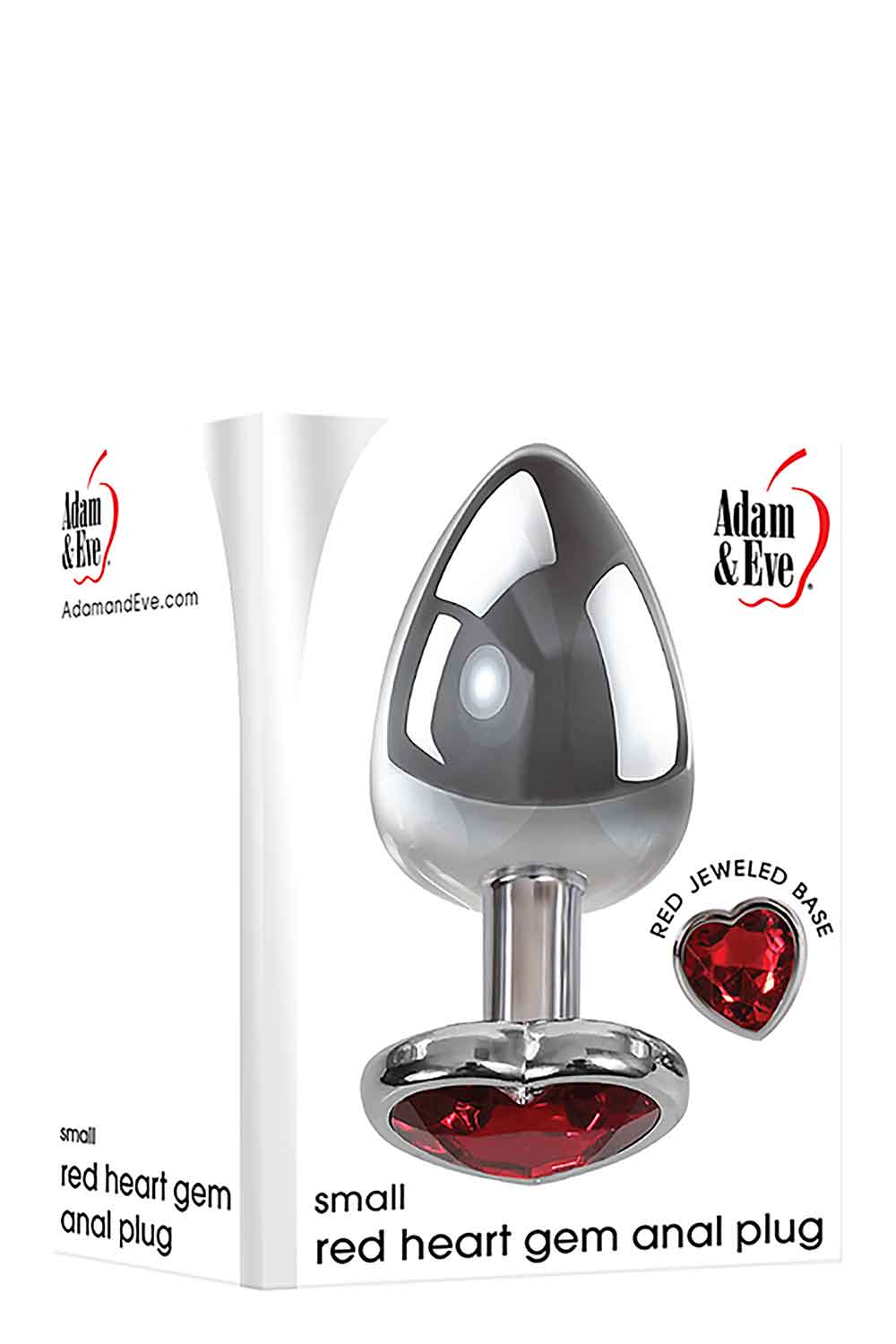 Анальний корок з каменем A&E RED HEART GEM ANAL PLUG SMALL