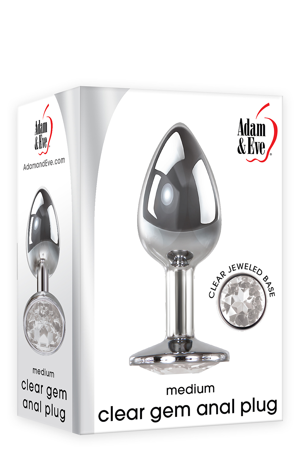 Анальний плаг з каменем A&E CLEAR GEM ANAL PLUG MEDIUM