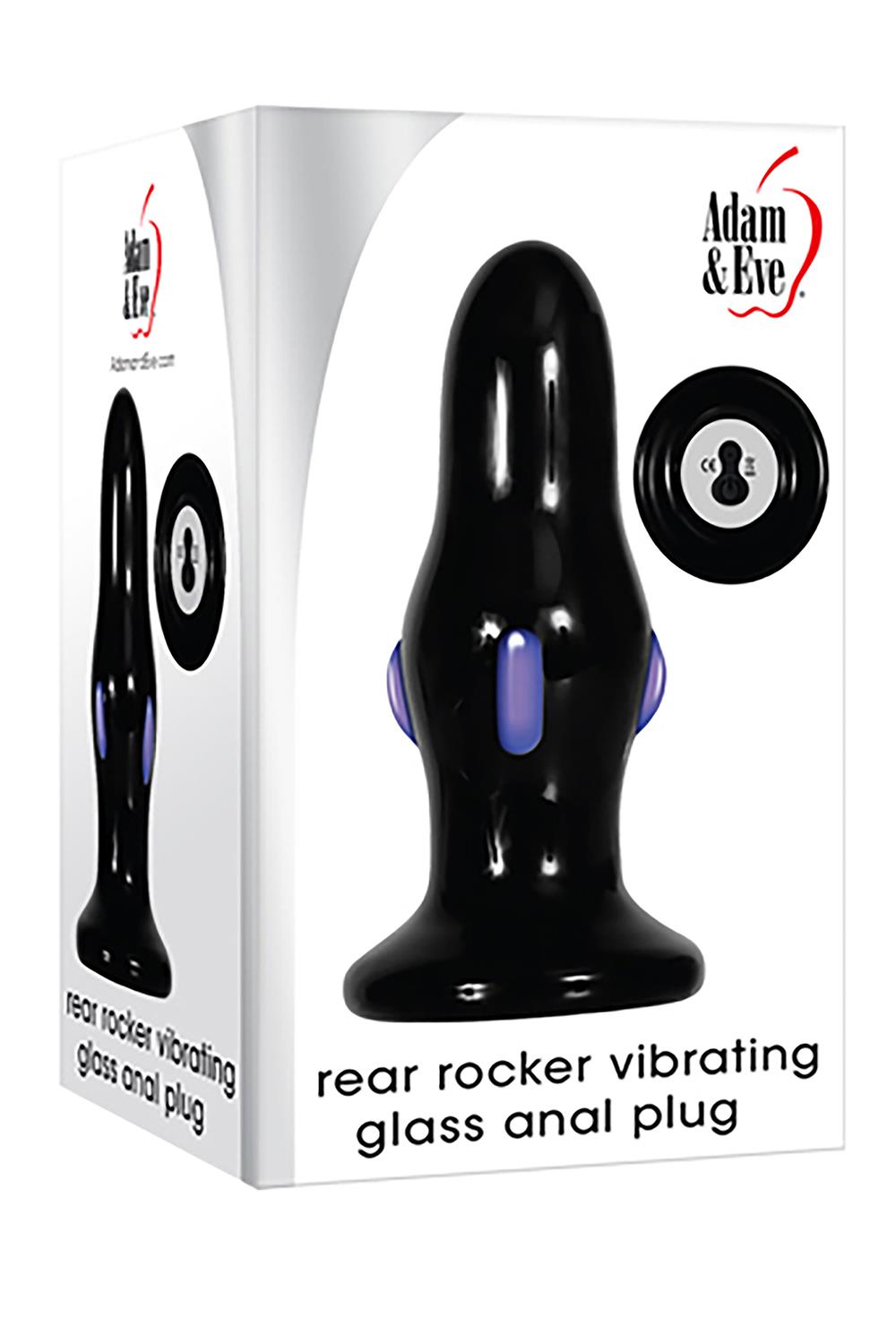 Анальна пробка скляна з вібрацією A&E REAR ROCKER VIBRATING GLASS ANAL PLUG