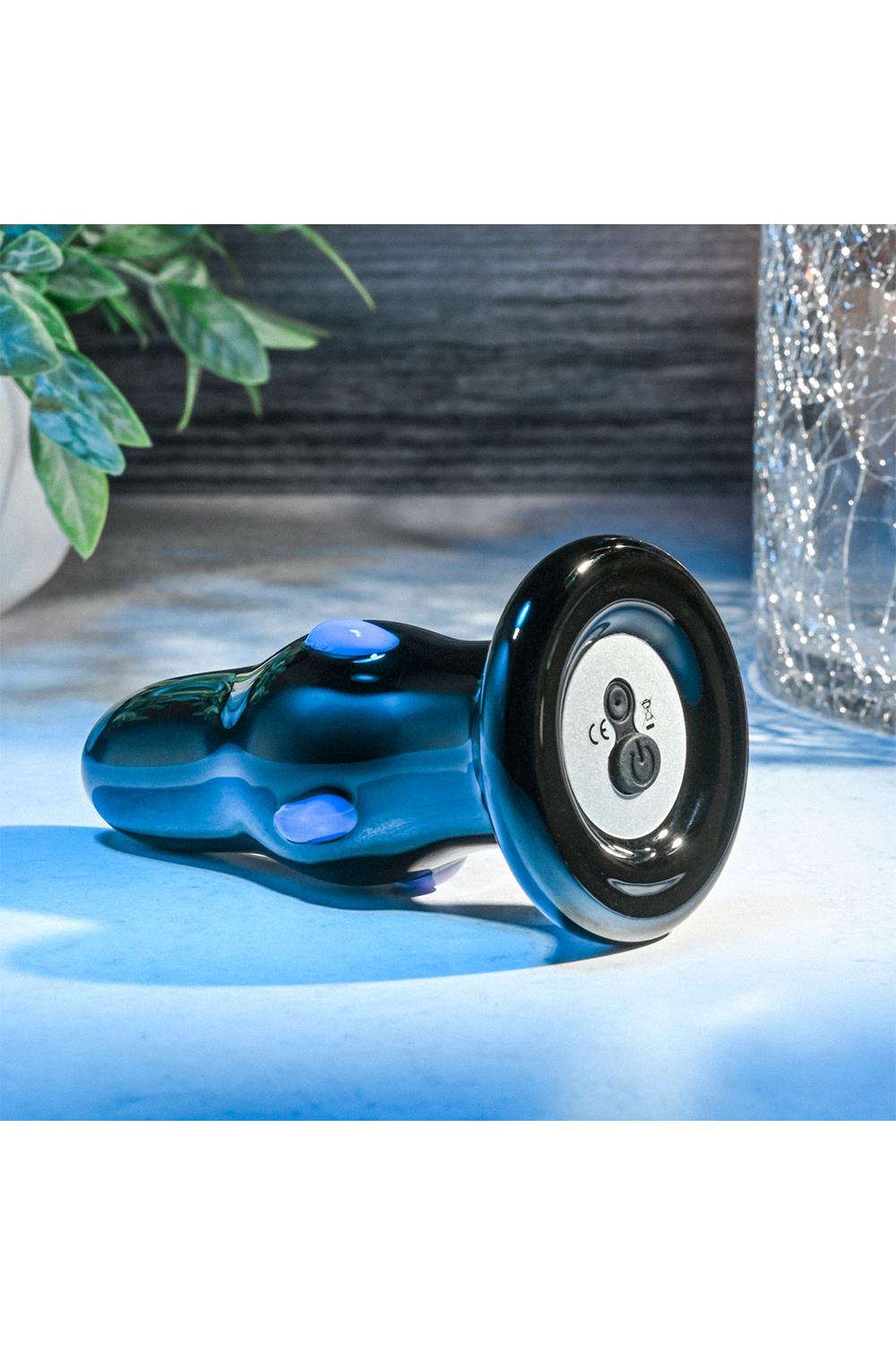 Анальна пробка скляна з вібрацією A&E REAR ROCKER VIBRATING GLASS ANAL PLUG