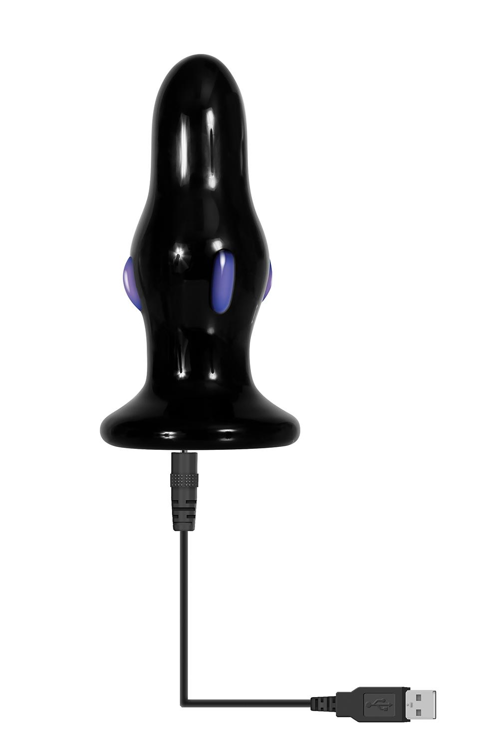 Анальна пробка скляна з вібрацією A&E REAR ROCKER VIBRATING GLASS ANAL PLUG