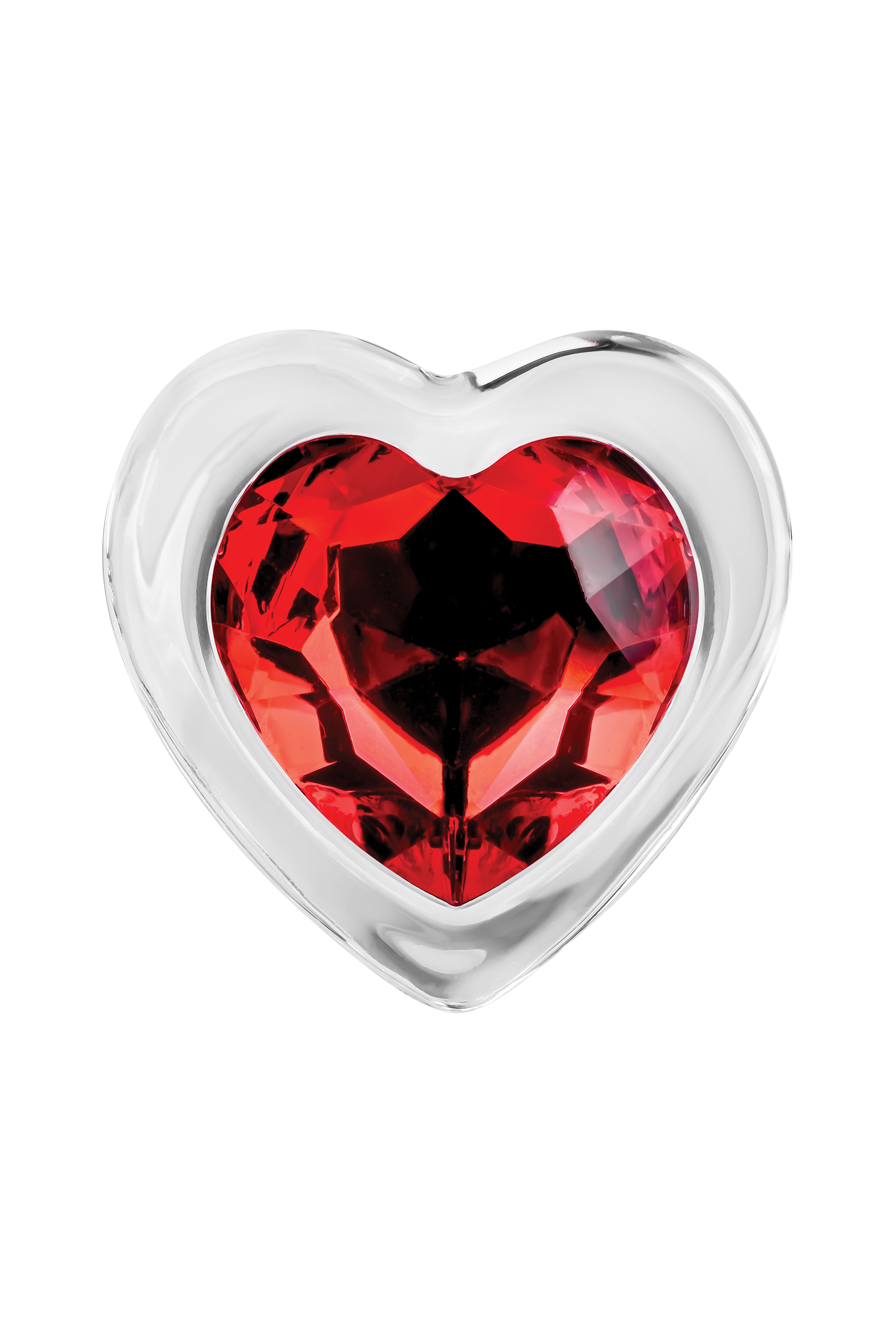 Анальна пробка скляна M ADAM ET EVE RED HEART GEM GLASS PLUG MEDIUM