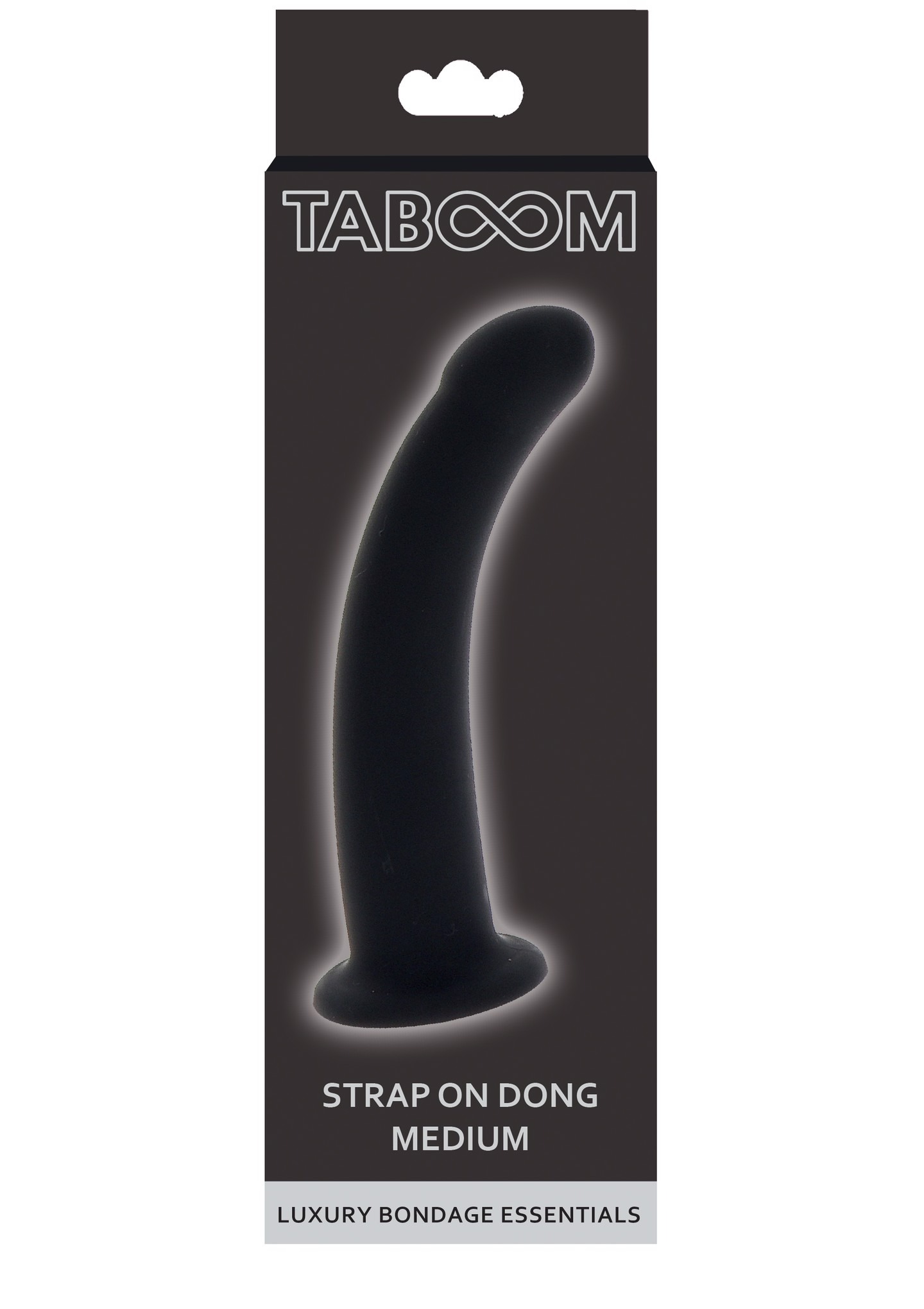 Фалоімітатор страпон Taboom Strap-On Dong Medium чорного кольору, 14 см х 3.3 см