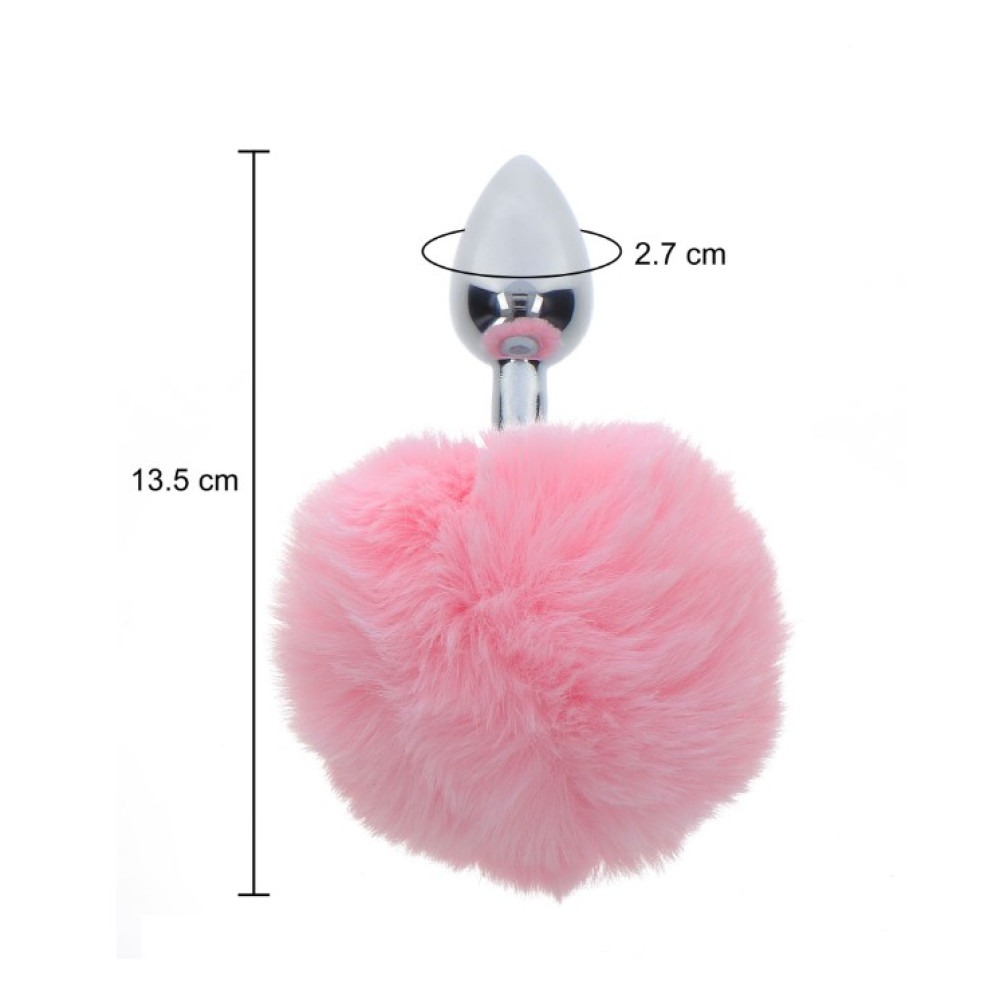 Анальна пробка з кролячим хвостиком Taboom Bunnytail Buttplug, рожевий
