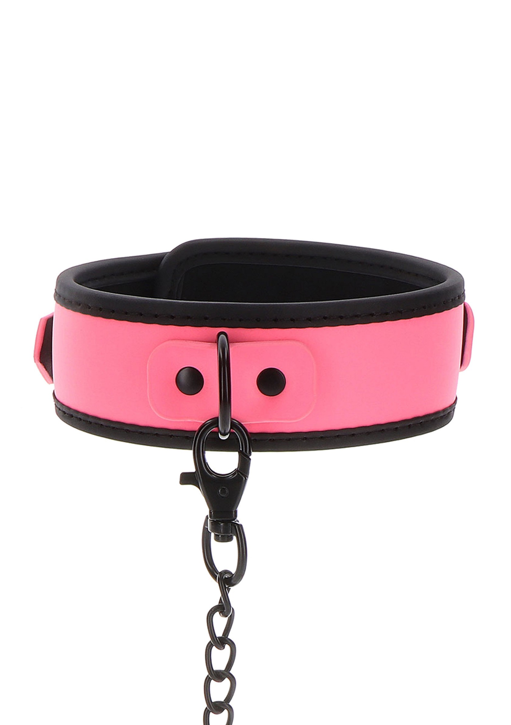 Нашийник з повідцем, що світиться в темряві Taboom Glow In the Dark Collar and Chain Leash, рожевий