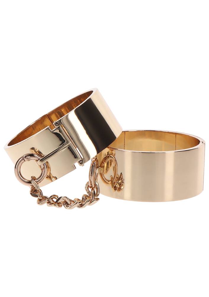 Наручники Slave Wrist Cuffs TABOOM, металеві, золотисті