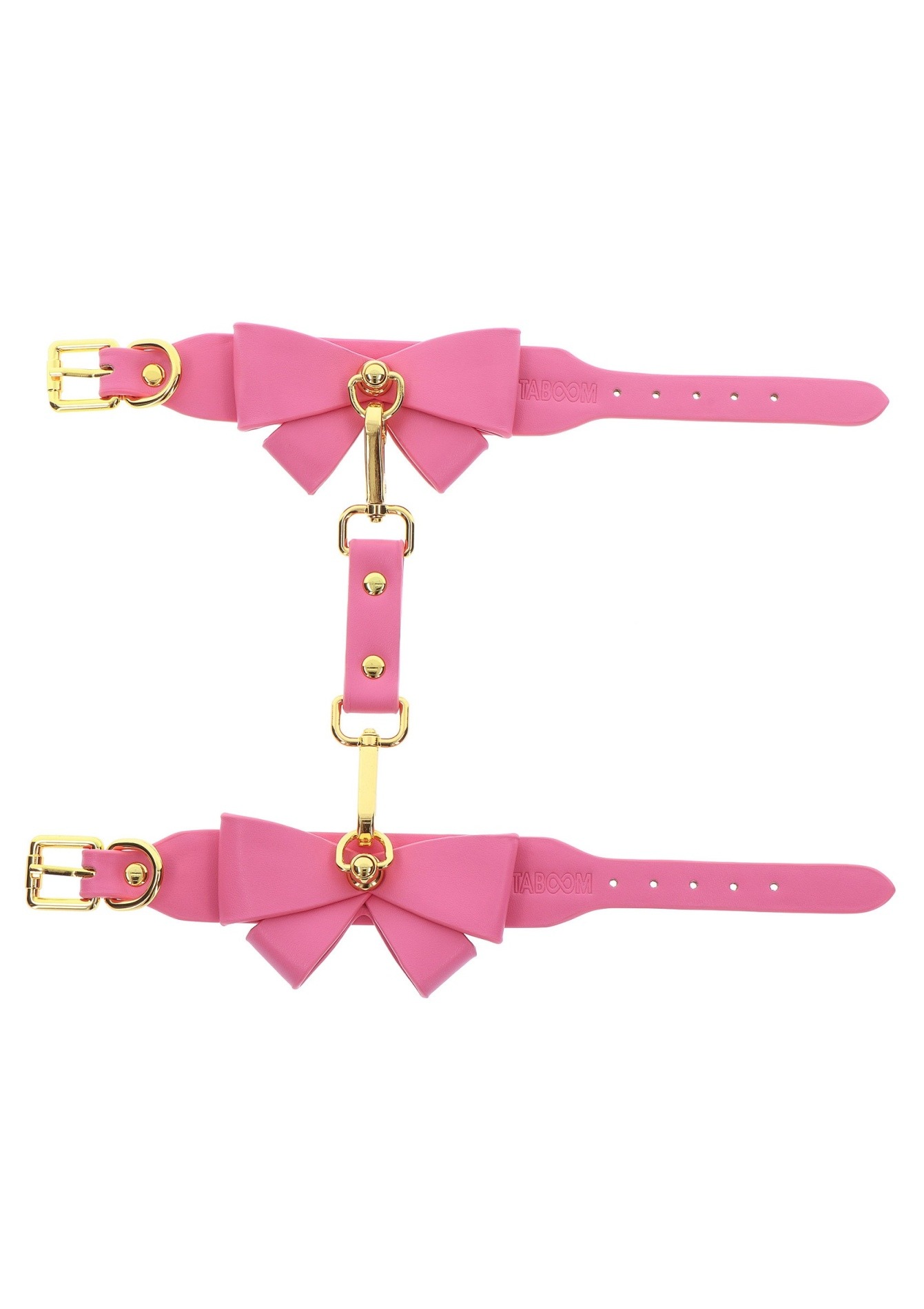 Поножи с бантиками Taboom Malibu Ankle Cuffs из веганской кожи, розовые