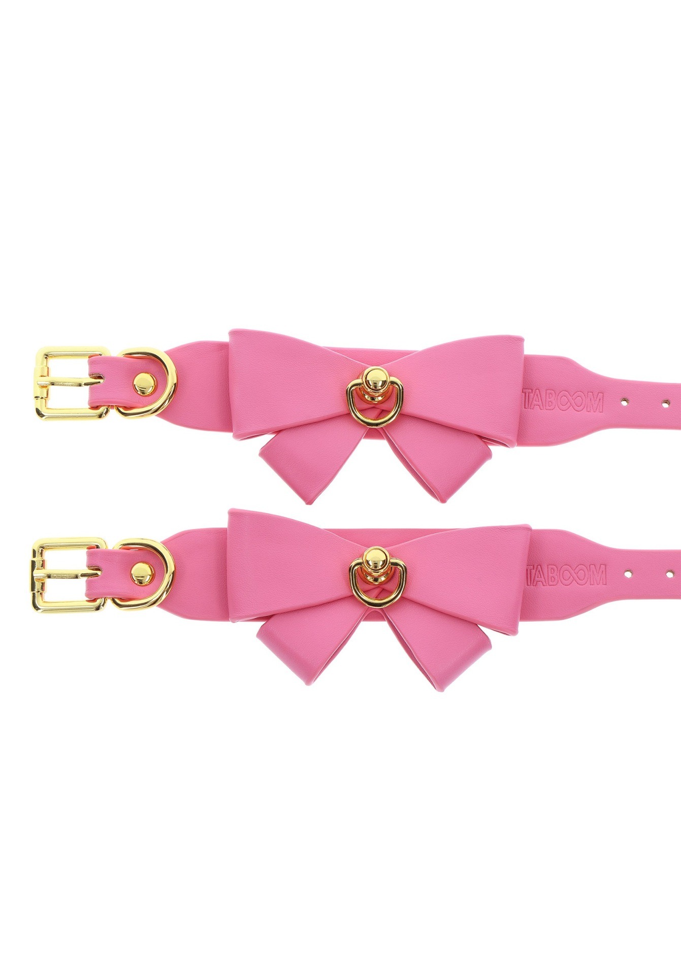 Поножи с бантиками Taboom Malibu Ankle Cuffs из веганской кожи, розовые