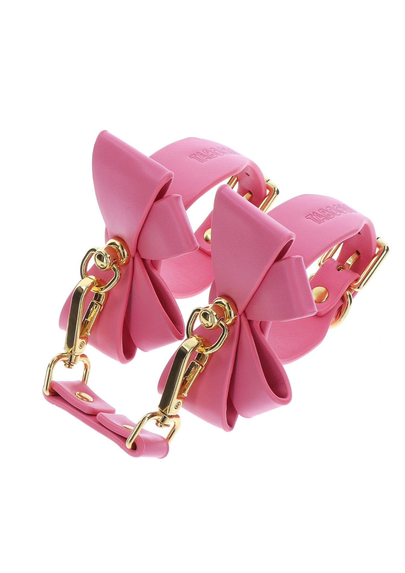 Поножи с бантиками Taboom Malibu Ankle Cuffs из веганской кожи, розовые