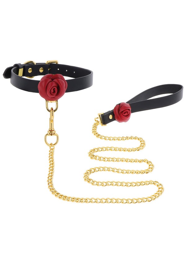 Ошейник с поводком Taboom Wild Roses Collar & Leash с декоративными розами