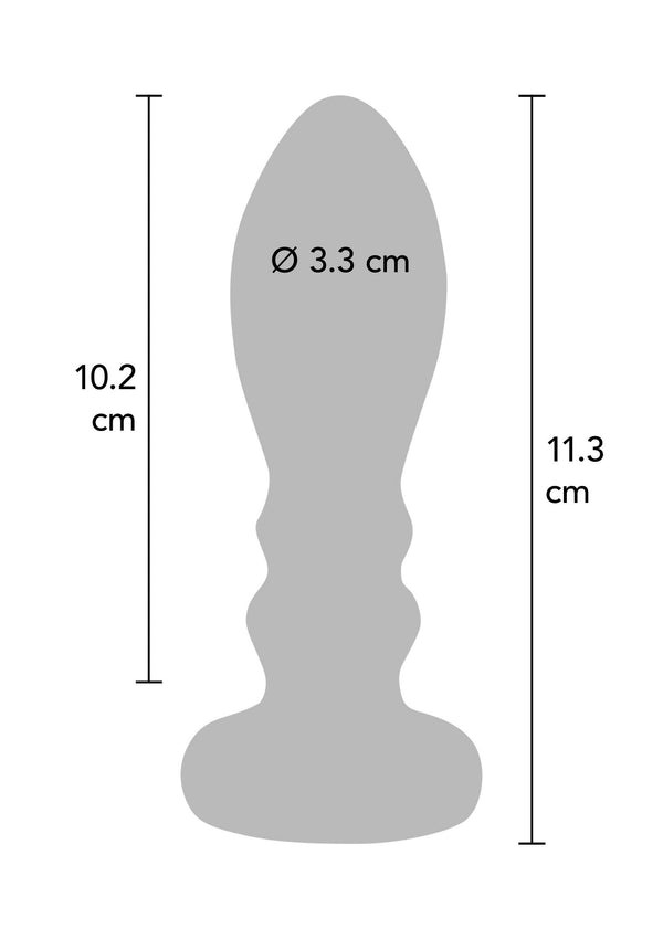 Вібратор анальний Toy Joy Buttocks The Slider сріблястий, L
