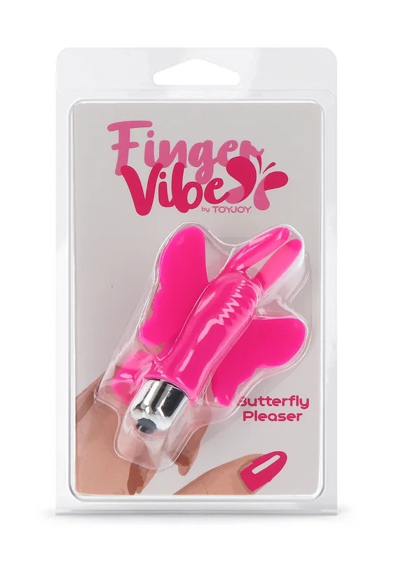 Вібратор на палець у вигляді метелика ToyJoy Butterfly Pleaser, рожевий