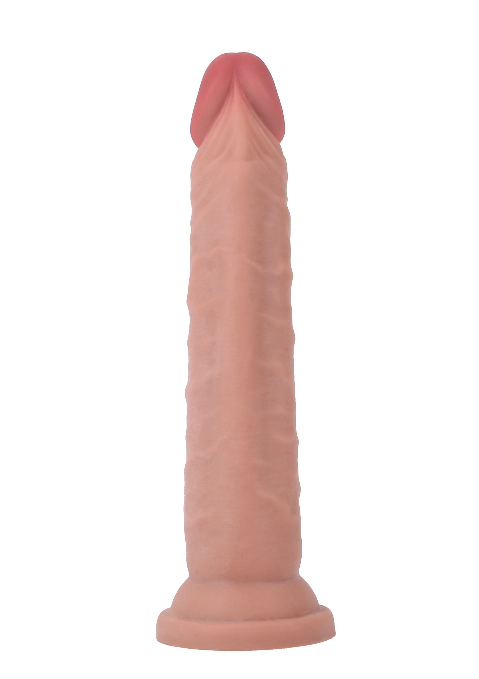 Фалоімітатор подвійної густини на присосці ToyJoy Deluxe Dual 17,5 см, тілесний