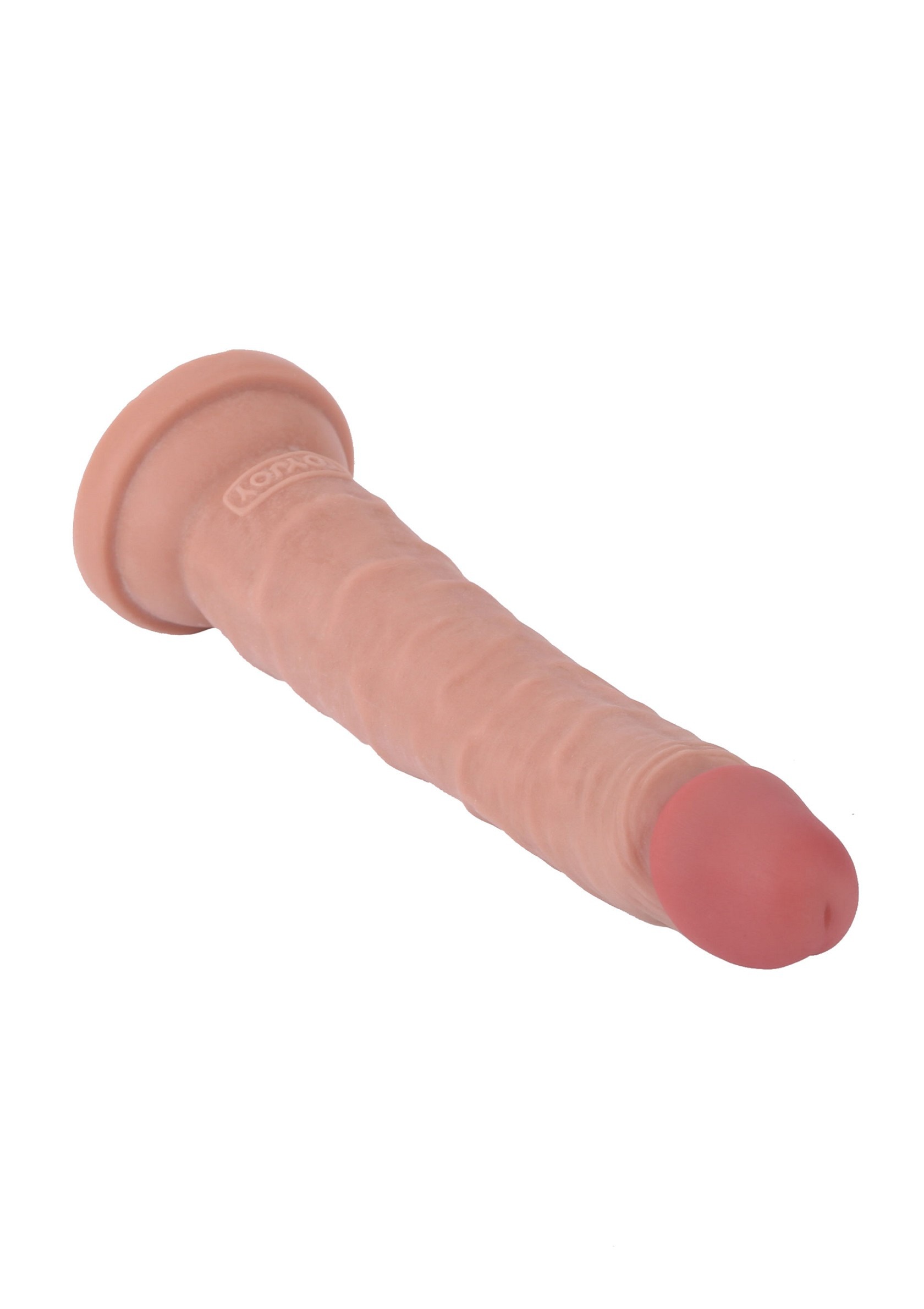 Фалоімітатор подвійної густини на присосці ToyJoy Deluxe Dual 17,5 см, тілесний