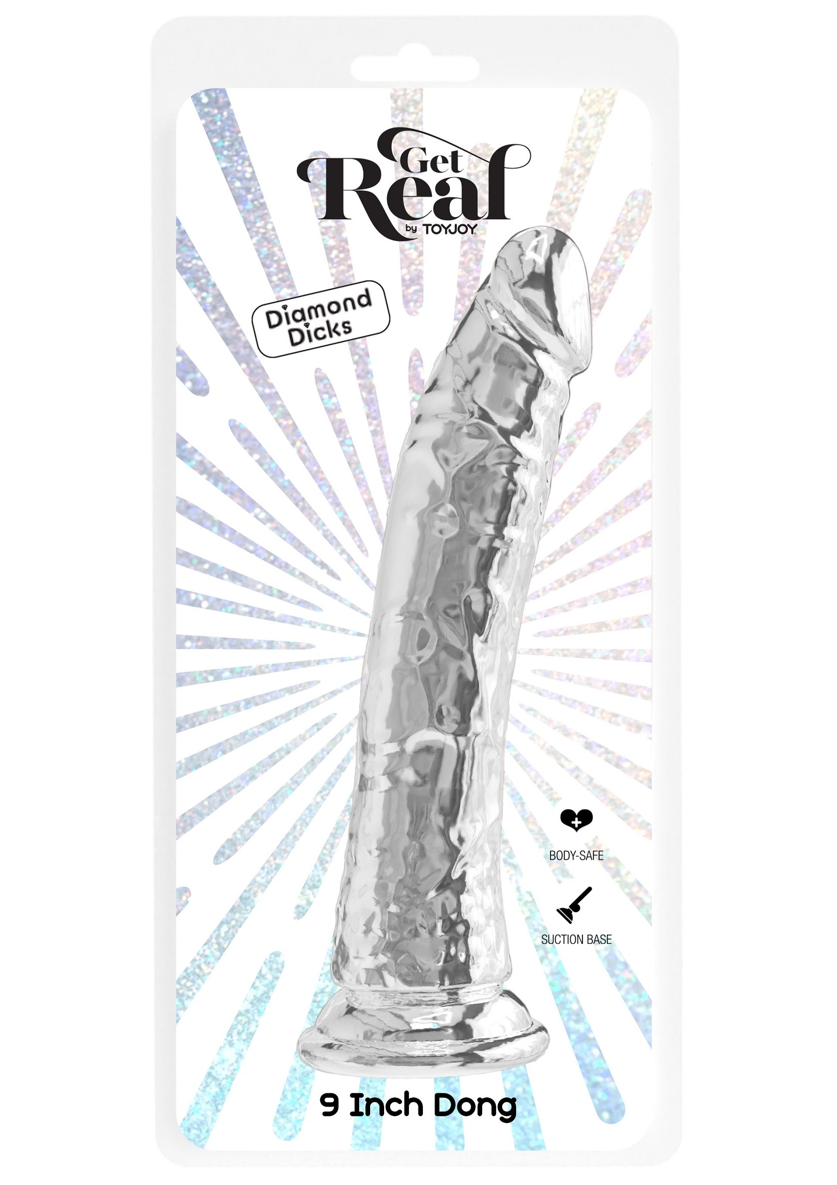 Фаллоимитатор реалистик прозрачный ToyJoy Get Real на присоске