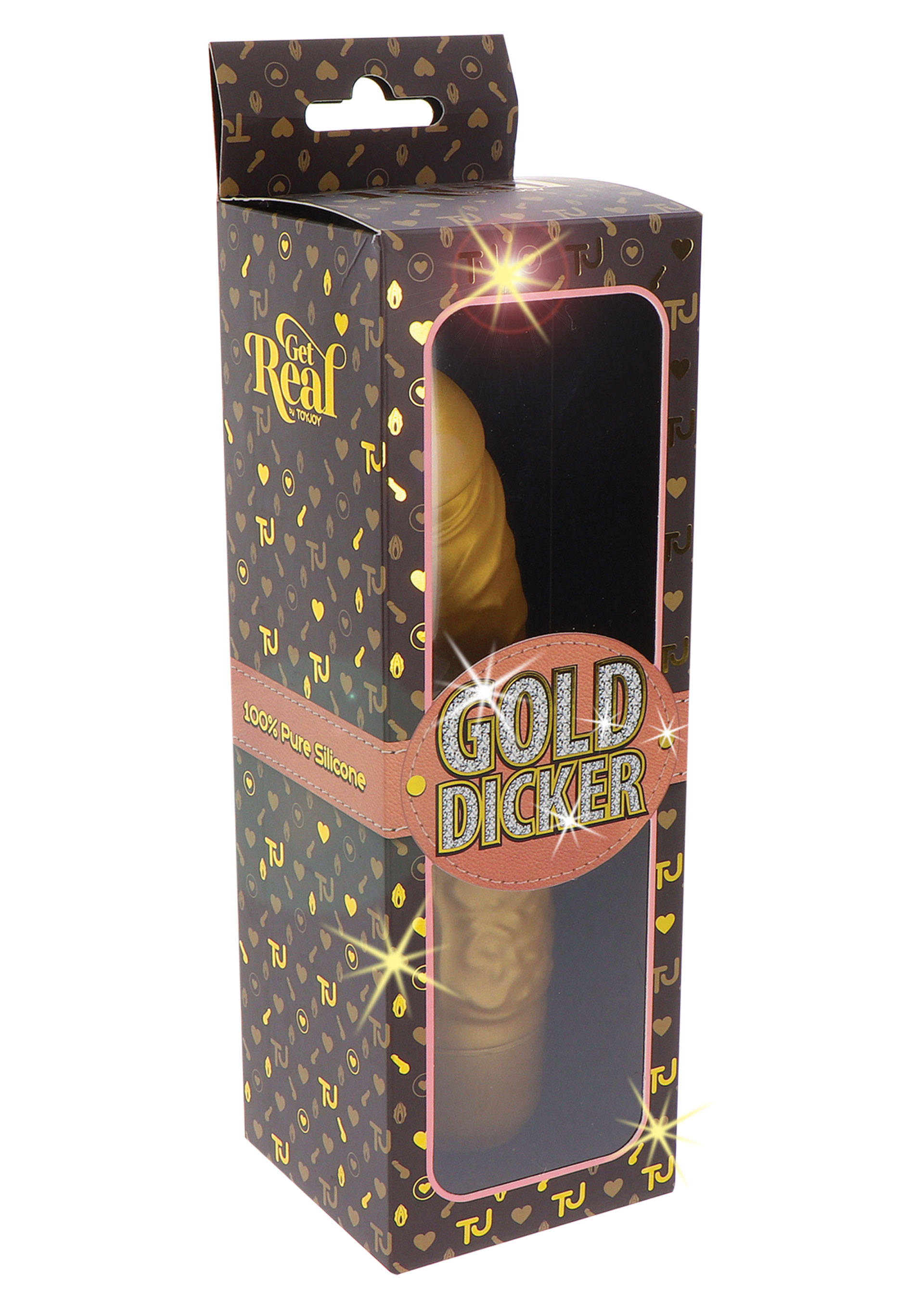 Вібратор реалістичний Gold Dicker, золотистий