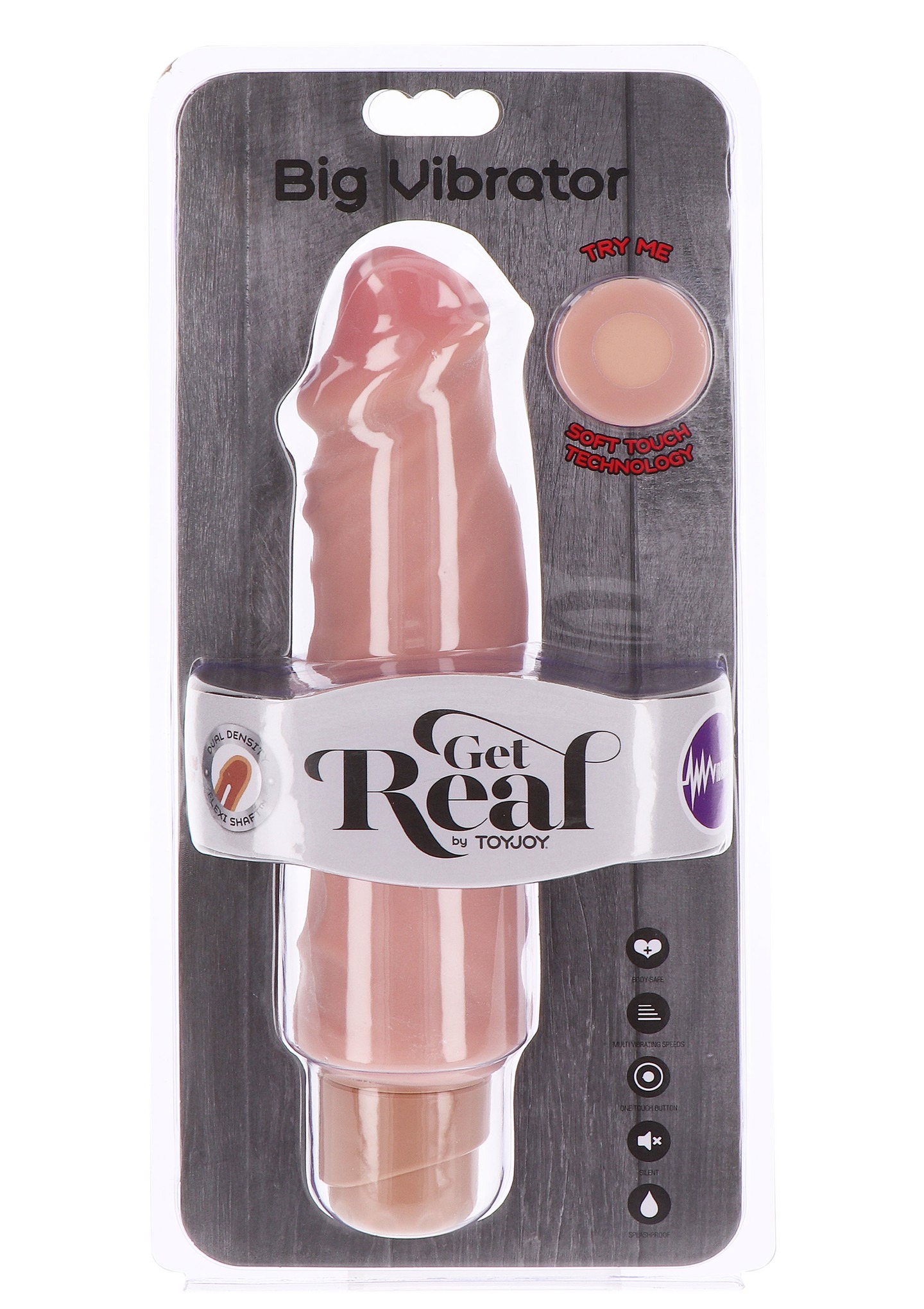Вібратор реалістичний Toy Joy Dual Density Big Vibrator, бежевий
