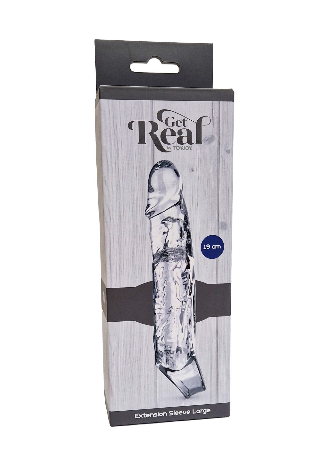 Насадка, що подовжує, на пеніс ToyJoy Get Real Extension Sleeve Large з петлею на мошонку, прозора