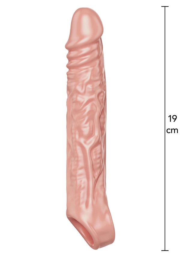 Удлиняющая насадка на пенис ToyJoy Get Real Extension Sleeve Large с петлей на мошонку, бежевая