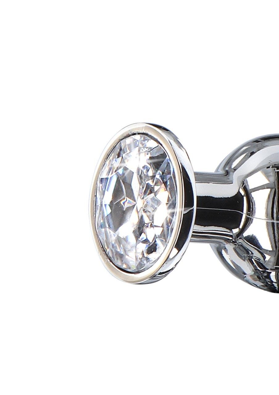 Анальна пробка із кристалом Toy Joy Diamond Bum Bijou, сріблястий, Small