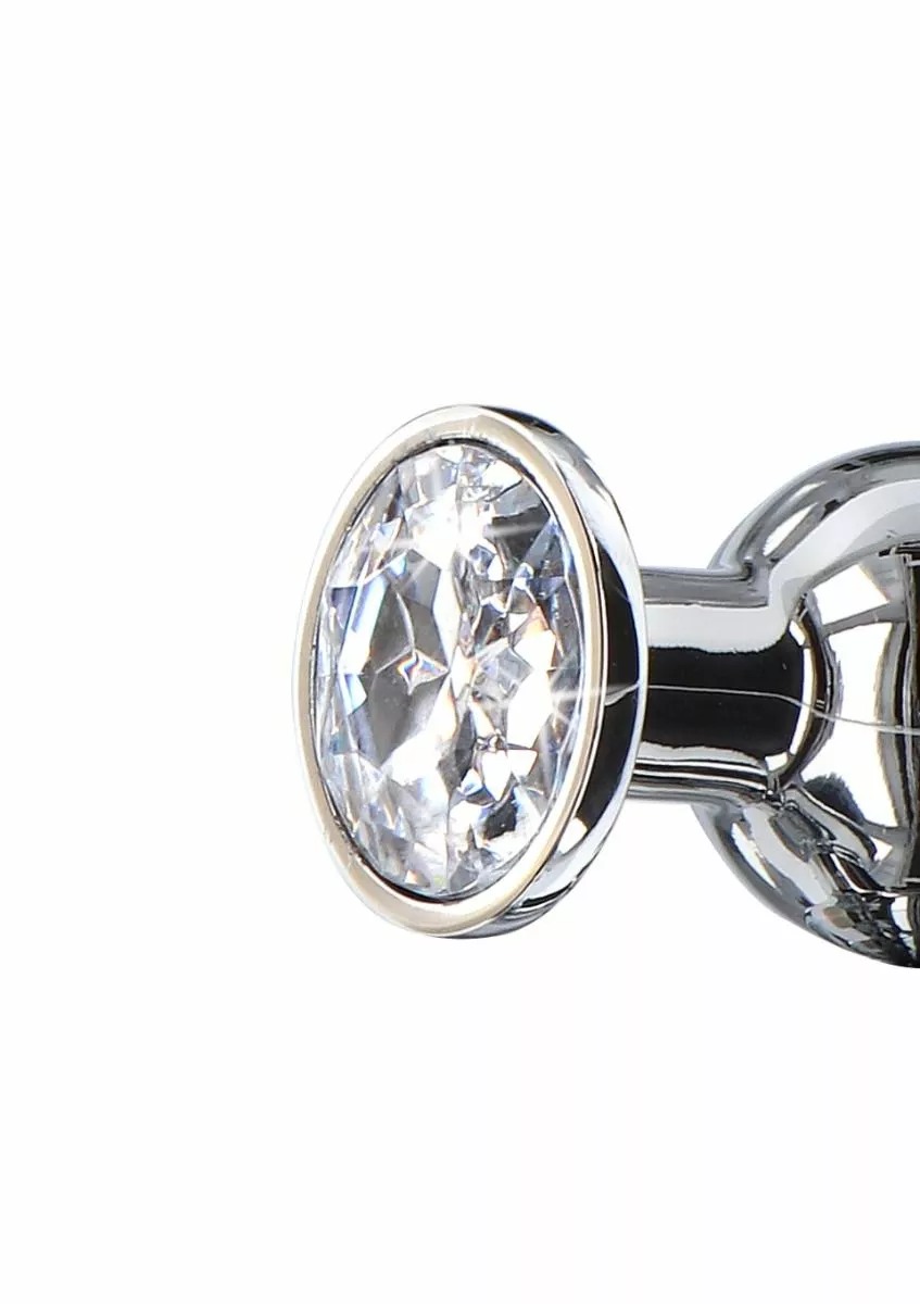 Анальна пробка із кристалом Toy Joy Diamond Bum Bijou сріблястий, Medium