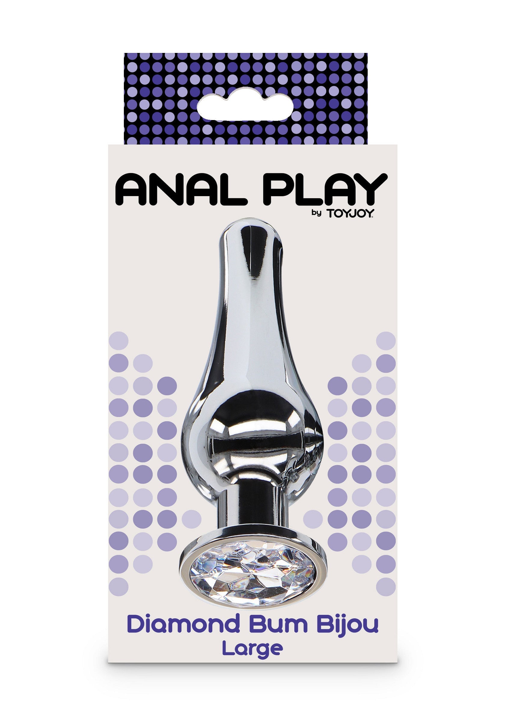 Анальная пробка металлическая TOY JOY Diamond, L, 13 × 9,5 см