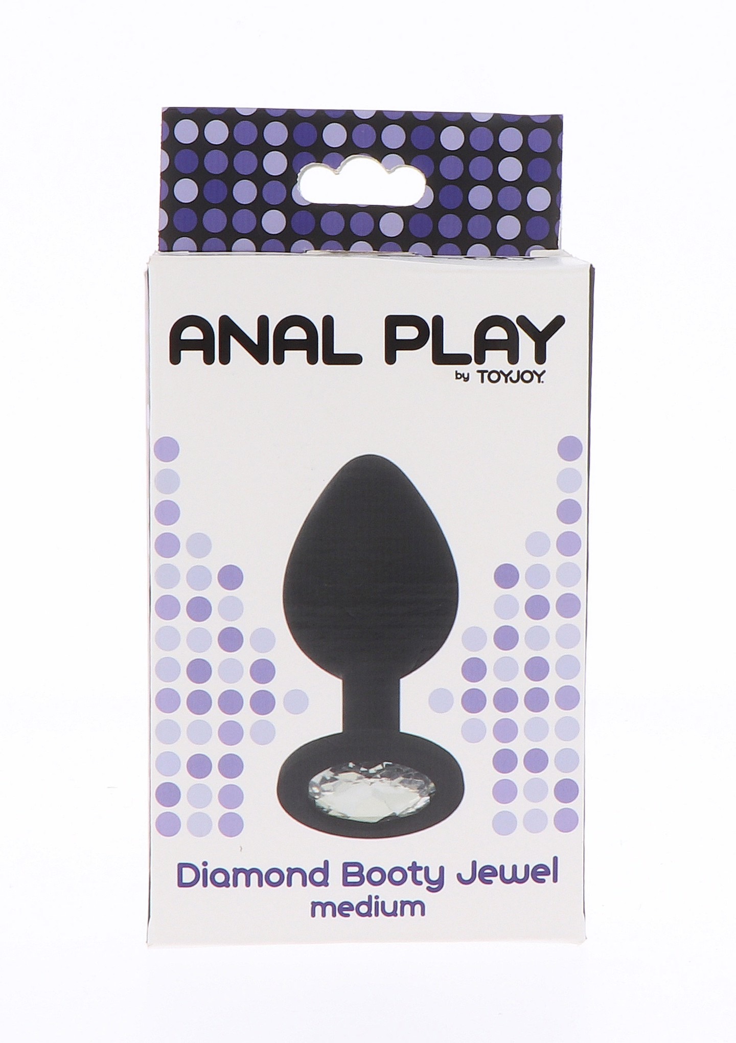 Анальна пробка з кристалом ToyJoy Diamond Booty Jewel, чорний, Medium