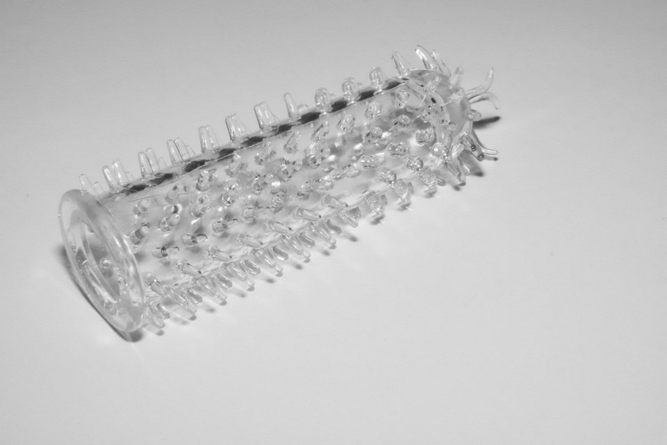 Насадка на пенис с шипиками Toy Joy Seduction Sleeve Clear, прозрачный