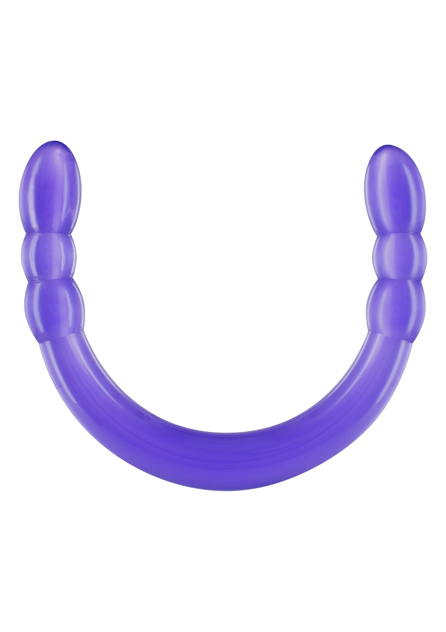 Фаллоимитатор двойной, нереалистичный TOY JOY фиолетовый, 45 х 3 см