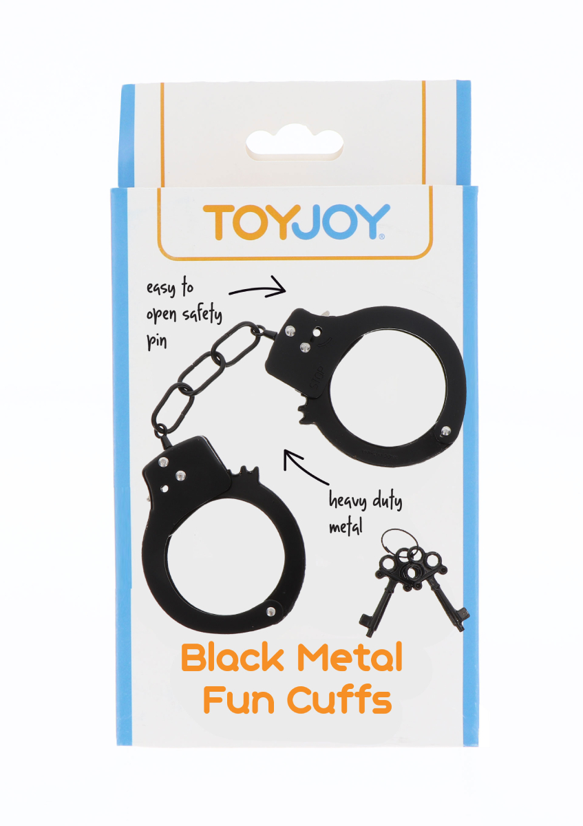 Наручники на ланцюжку з ключами TOY JOY чорні
