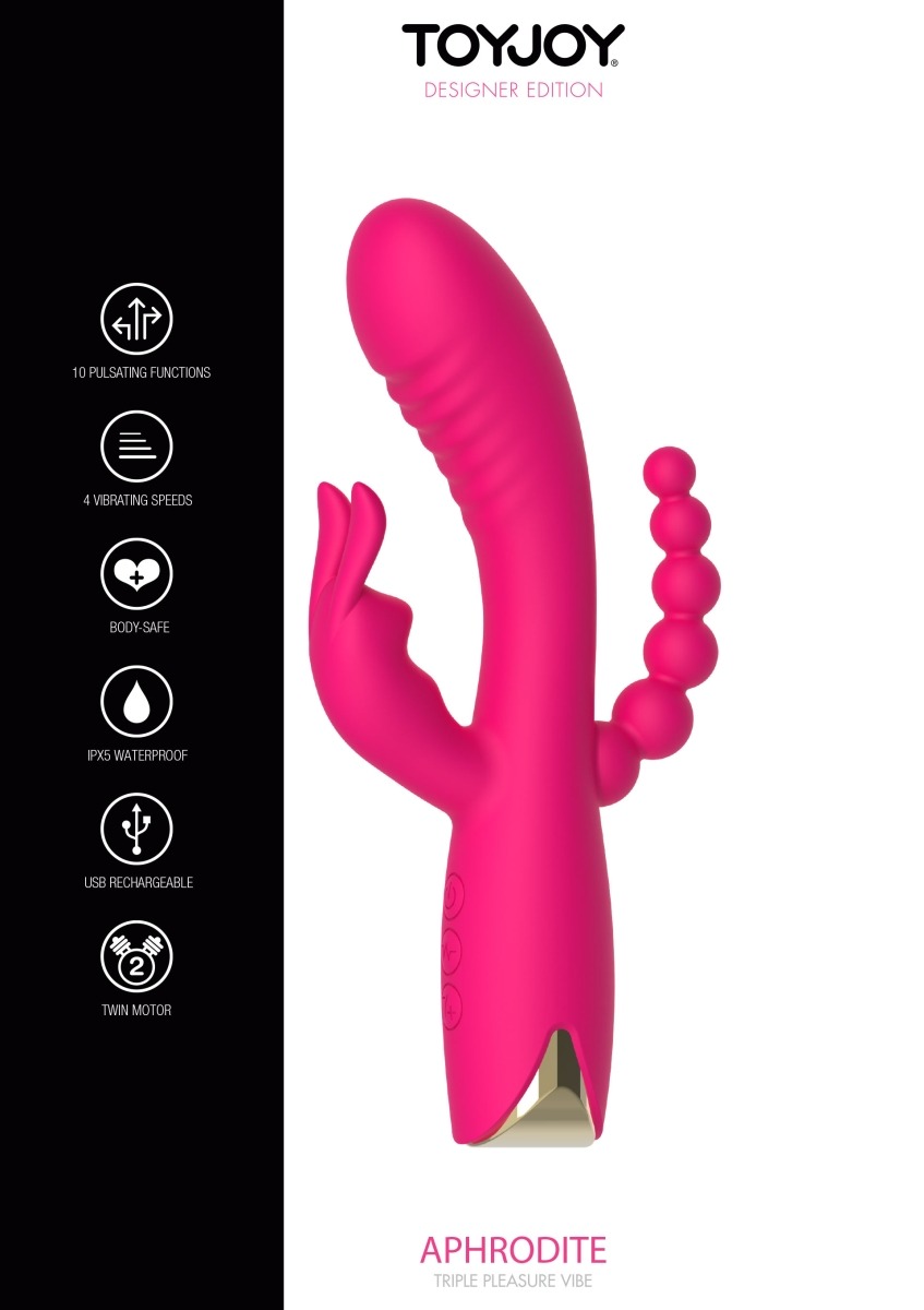 Вібратор-кролик Aphrodite Triple Vibrator Toy Joy