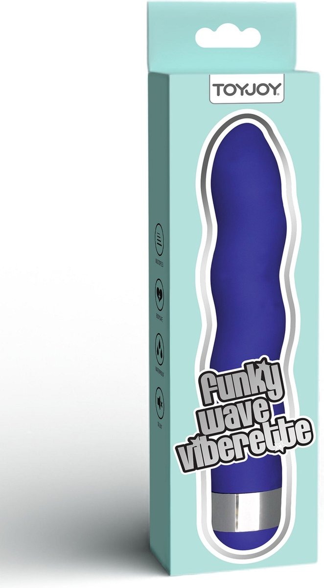 Універсальний вібратор у формі хвилі ToyJoy Funky Wave Viberette фіолетовий