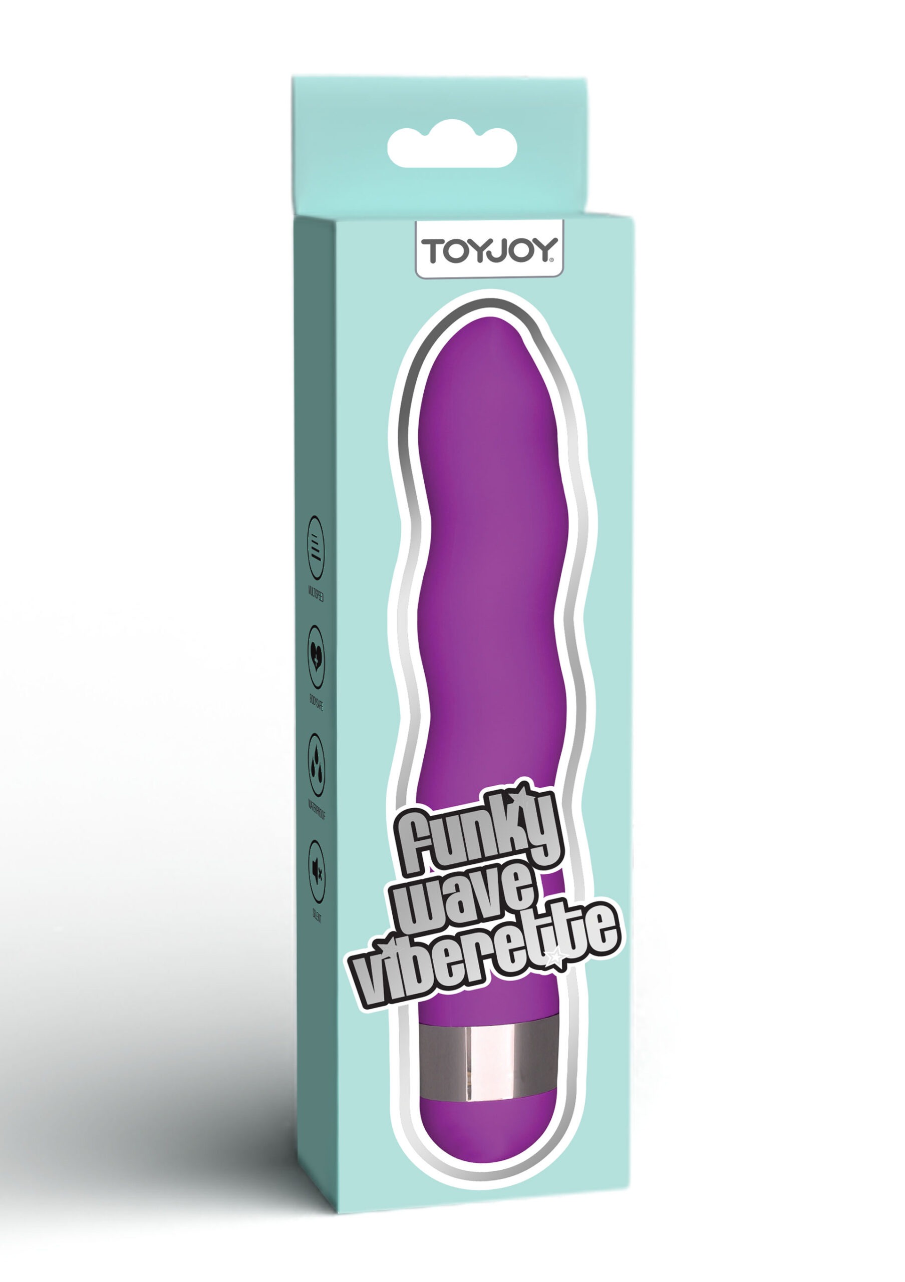 Вибратор многоскоростной Toy Joy Funky Wave Viberette волнообразной формы, цвет фуксия