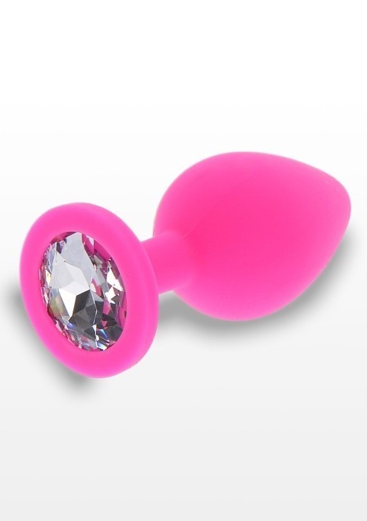 Анальна пробка з кристалом Toy Joy Diamond Booty Jewel рожевий, Large