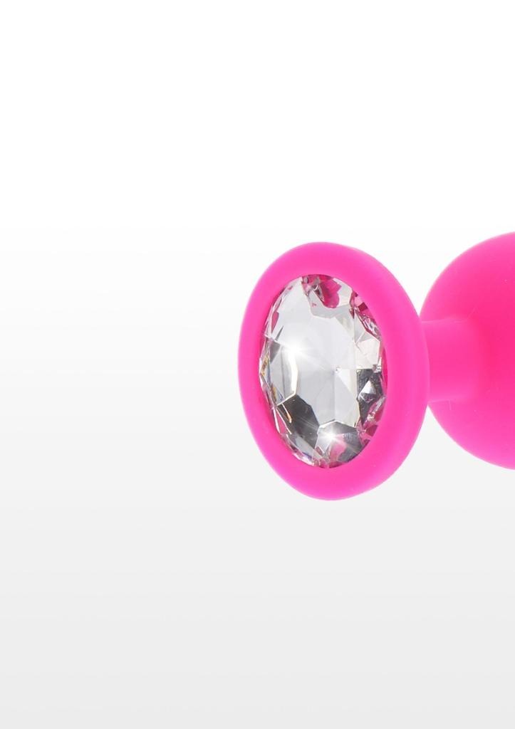 Анальна пробка з кристалом Toy Joy Diamond Booty Jewel рожевий, Large