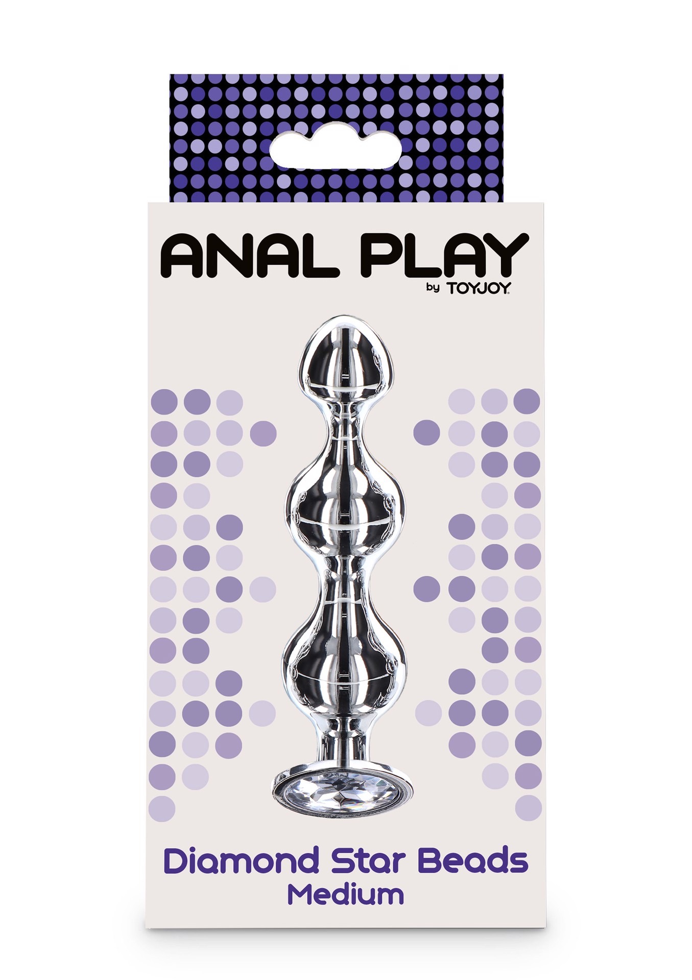 Анальна ялинка металева із кристалом Toy Joy Anal Play Diamond Star Beads, Medium